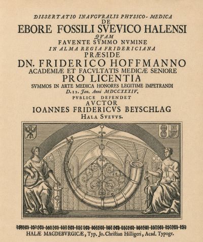 The title page of Beyschlag’s dissertation from 1734