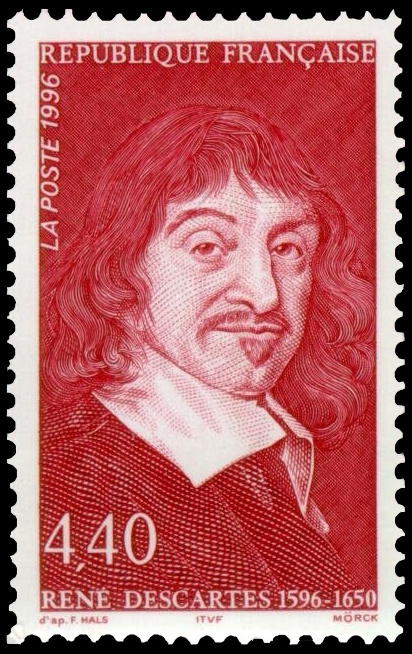 René Descartes on stamp of France 1996
