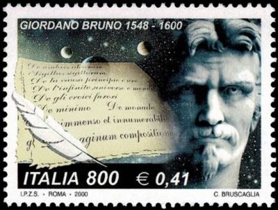 Giordano Bruno on stamp Italy 2000