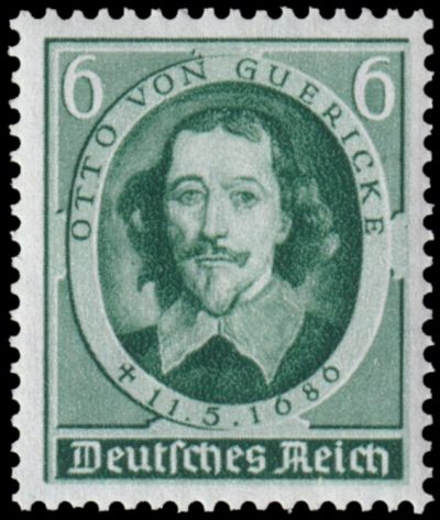 Otto von Guericke on stamp of Germany 1936.
