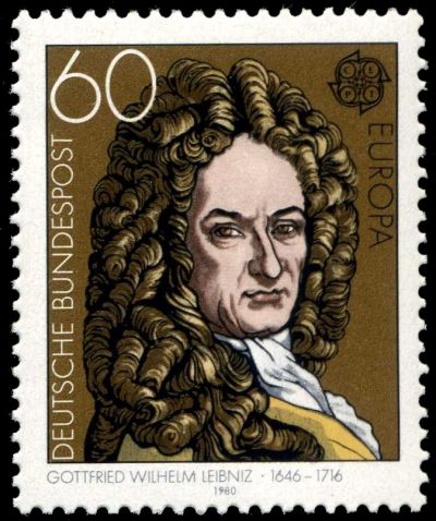 Gottfried Wilhelm Leibniz on stamp of Germany 1980