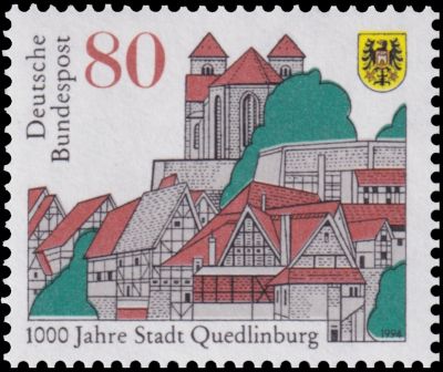 Quedlinburg on stamp of Germany 1994