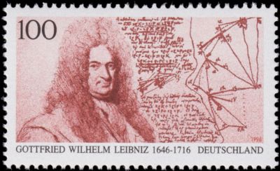Gottfried Wilhelm Leibniz on stamp of Germany 1996