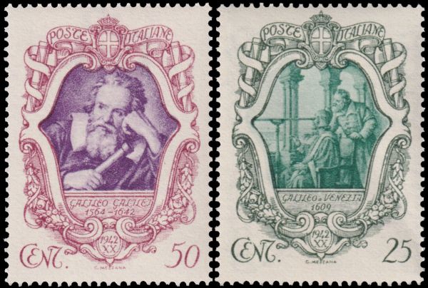 Galileo Galilei on stamps Italy 1942