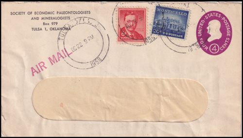 The Monticello on stamp of USA 1956