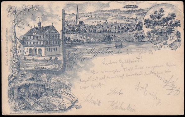 German (Bavaria) - Greetings from Steffelstein- postcard posted in 1908
