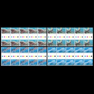 Creatures of the Palaeozoic on gutter pair stamps of Australia 2026