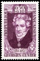 Georges Cuvier on stamp of France 1969 Georges Cuvier on stamp of France 1969