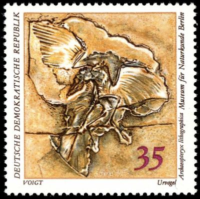 Archaeopteryx on postage stamp of Germany 2011