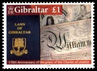 175th Anniversary of the grant of the Charter of Justice, stamp of Gibraltar 2005