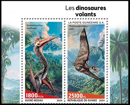 Stamps of Guinea and Guinea Bissau on the same Mini-Sheet from 2024