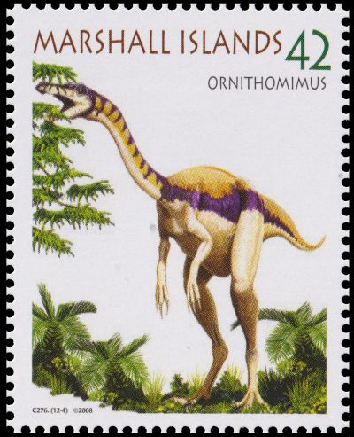 Ornithomimus stamps of Marshall Islands 2008