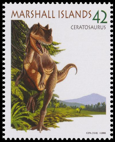 Ceratosaurus stamps of Marshall Islands 2008