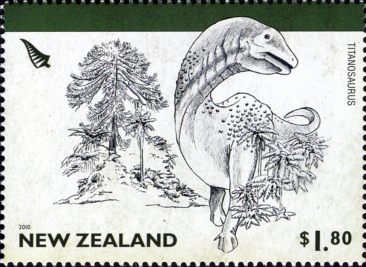 Titanosaurus on stamp of New Zealand 2010 Titanosaurus on stamp of New Zealand 2010