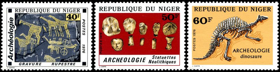 Archaeology stamps of Niger 1976