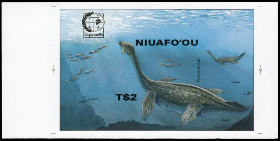 Plesiosaur on a plate proof of Niuafoou 1995 Plesiosaur on aplate proof of Niuafoou 1995