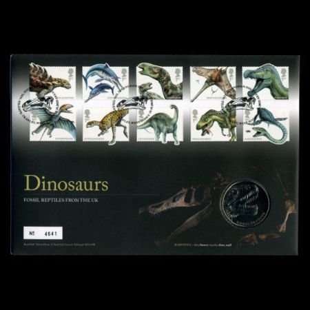 Dinosaurs on FDC of Great Britain 2013