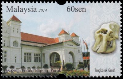 Elephant skull on stamp of Malaysia 2014 Elephant skull on stamp of Malaysia 2014