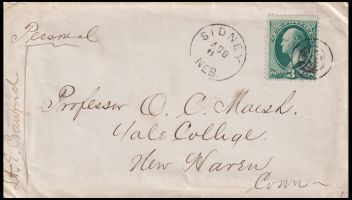 Letter sent to Othniel Marsh in 1870