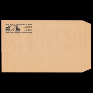 Skeleton of Iguanodon dinosaur on cover of of Royal Belgian Institute of Natural Sciences