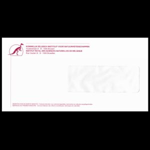 Skeleton of Iguanodon dinosaur on cover of of Royal Belgian Institute of Natural Sciences