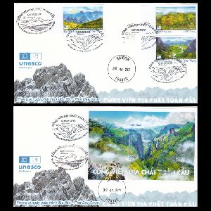 Global Geoparks on stamp of Vietnam 2021