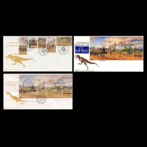 Dinosaur era stamps on personalized FDC of Australia 1993