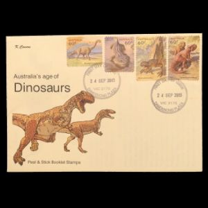 Dinosaurs on  FDC of Australia 2013