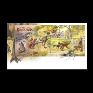 Dinosaurs on  FDC of Australia 2013