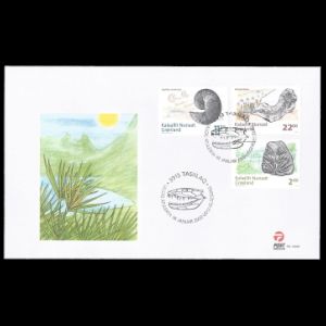 Fossil stamps on FDC of Greenland 2009