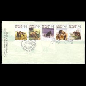 Cenozoic's mammals on FDC of Marshall Islands 2009