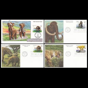 Prehistoric Animals on FDC of USA 1989