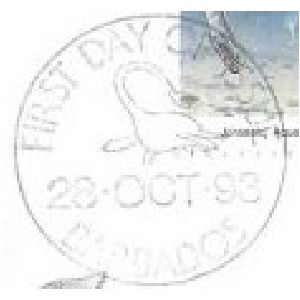 Elasmosaurus on postmark of Barbados 1993