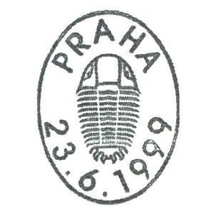 Trilobite on postmark of Czech 1999
