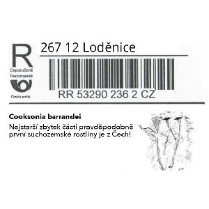 Gomphotherium angustidens on register letter label of Czech Republic 2022