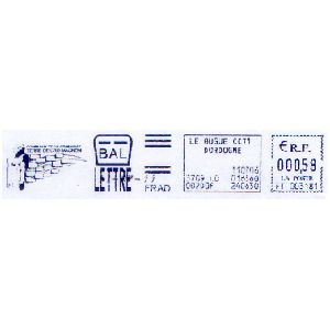 Cro-Magnon man on commemorative postmark of France 2006