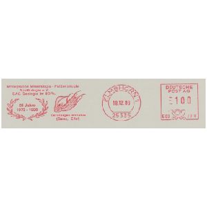 Trilobite Ceratarges armatus on meter franking of Germany 1999