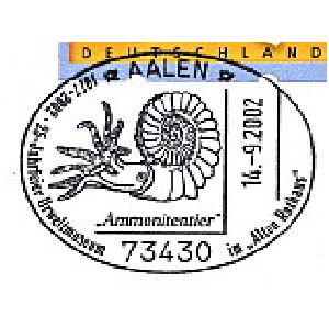 Ammonite on meter franking of Germany 2002