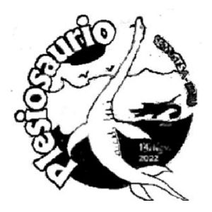 Plesiosaur on commemorative postmark of Peru 2022
