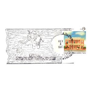 Mammoth on postmark of USA 1977