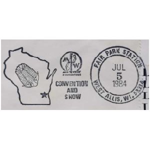 Trilobite on postmark of USA 1984
