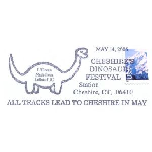 Dinosaur on postmark of USA 2005