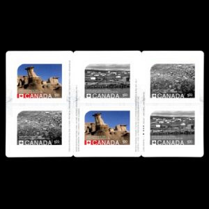 wrong image of Dinosaur provincial park on stamps of Canada 2015