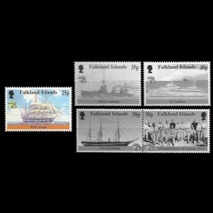 H.M.S. Beagle on stamp of Falkland Islands 1999
