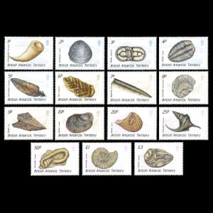 fossils on stamps of BAT 1990