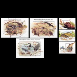  Dinosaurs and other prehistoric animals on stamps
						of Lesotho 1998