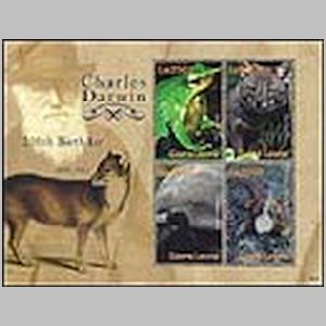 Charles Darwin on stamps of Sierra Leone 2010