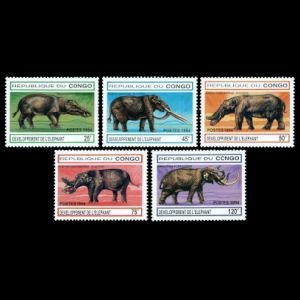 prehistoric animals Proboscidea on stamps of Congo 1994 prehistoric animals Proboscidea on stamps of Congo 1994