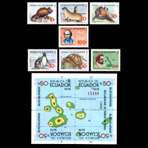 Darwin, Galapagos on stamps of Ecuador 1986 Darwin, Galapagos on stamps of Ecuador 1986