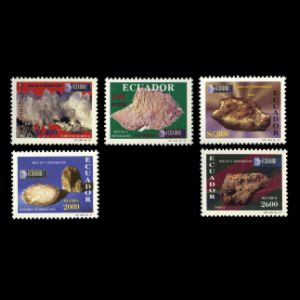 Petrified wood on stamp of Ecuador 1997